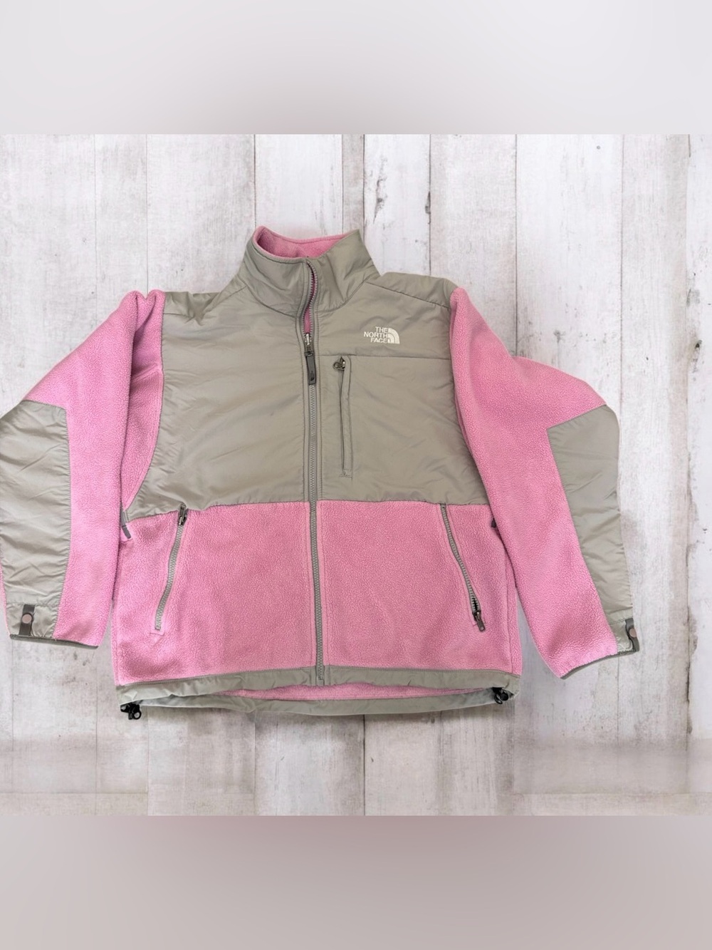 The North Face Pink and Gray Fleece Jacket